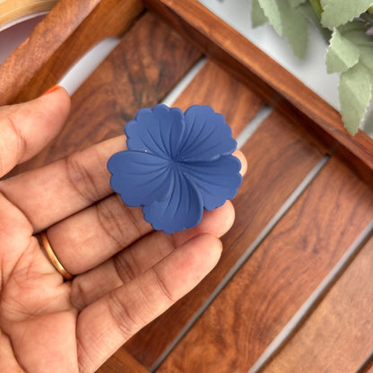 Light Shades Matte Hibiscus Flower Hair Claw - Small