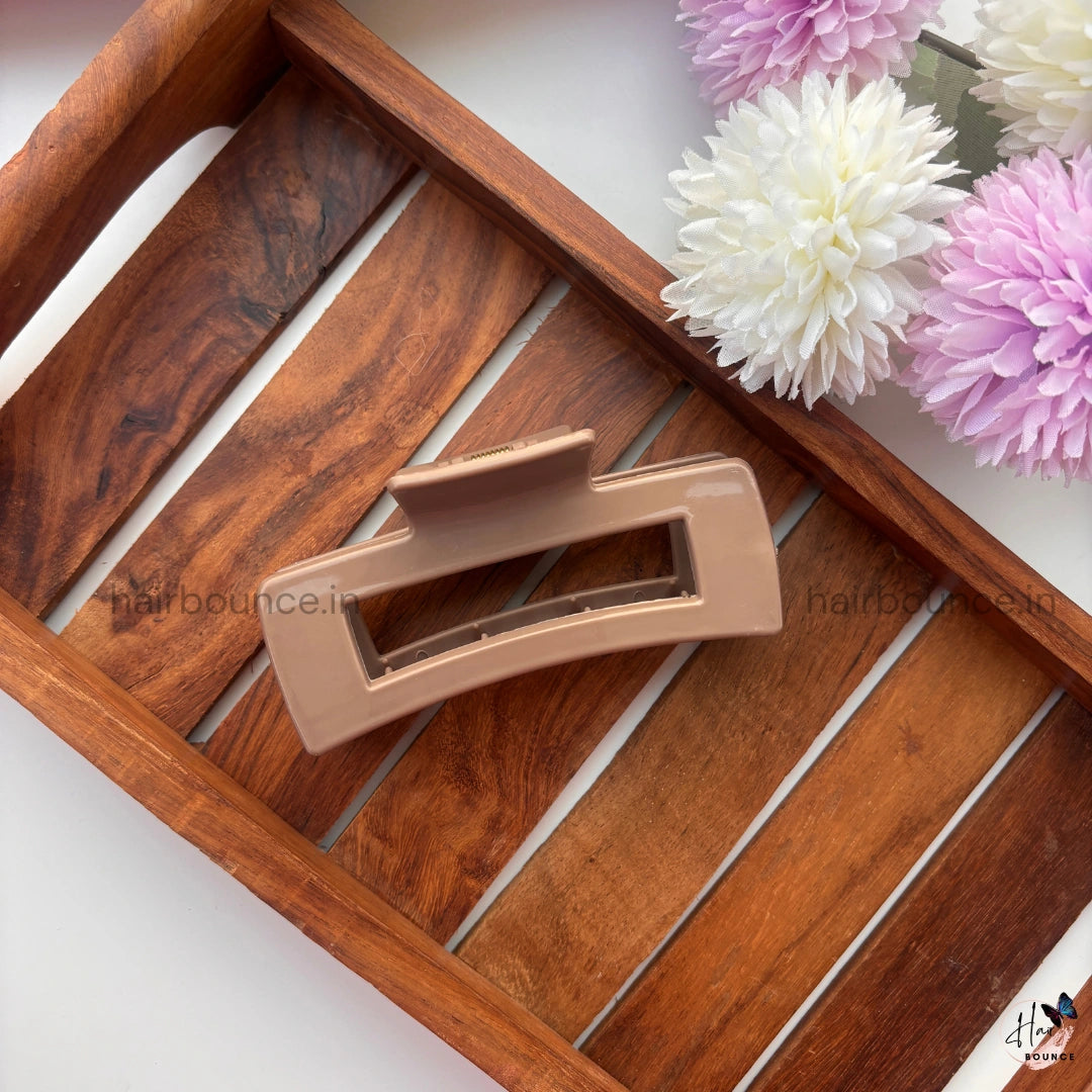 Unbreakable Rectangle Hair Claw – Strong Grip | Everyday Hair Clip