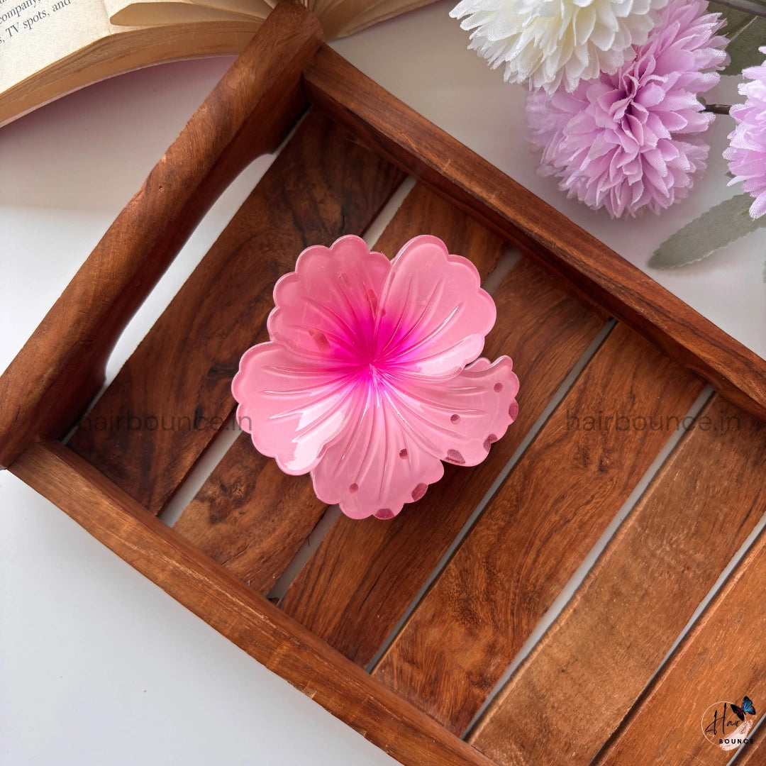 Shinny Hibiscus Hair Claw - Large