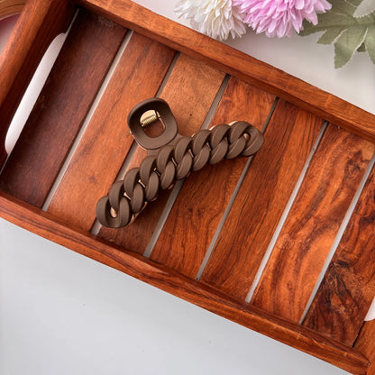 Dual Colour Chain Hair Claw - Large