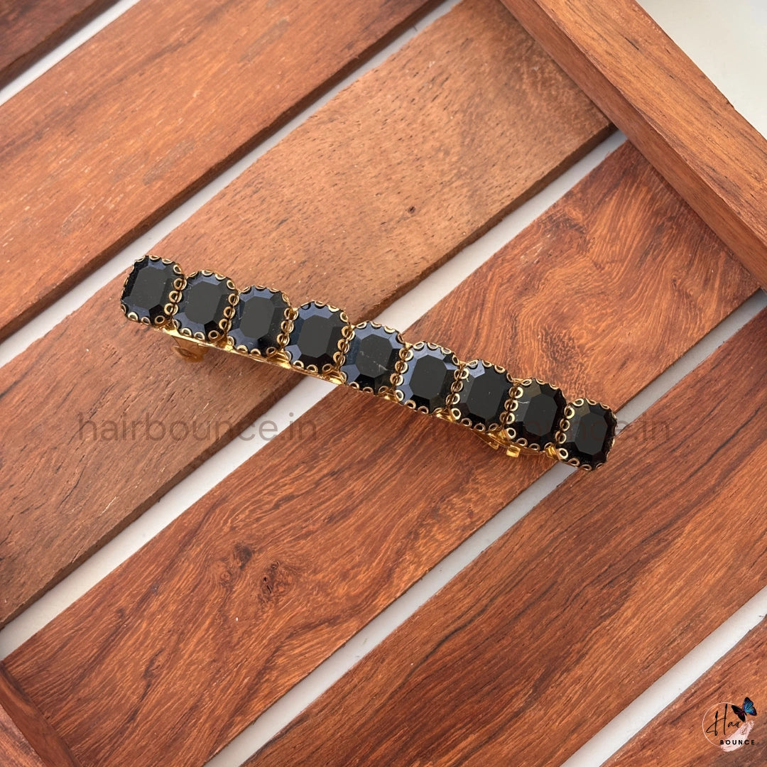 Elite Aura Center Hair Clip - Black