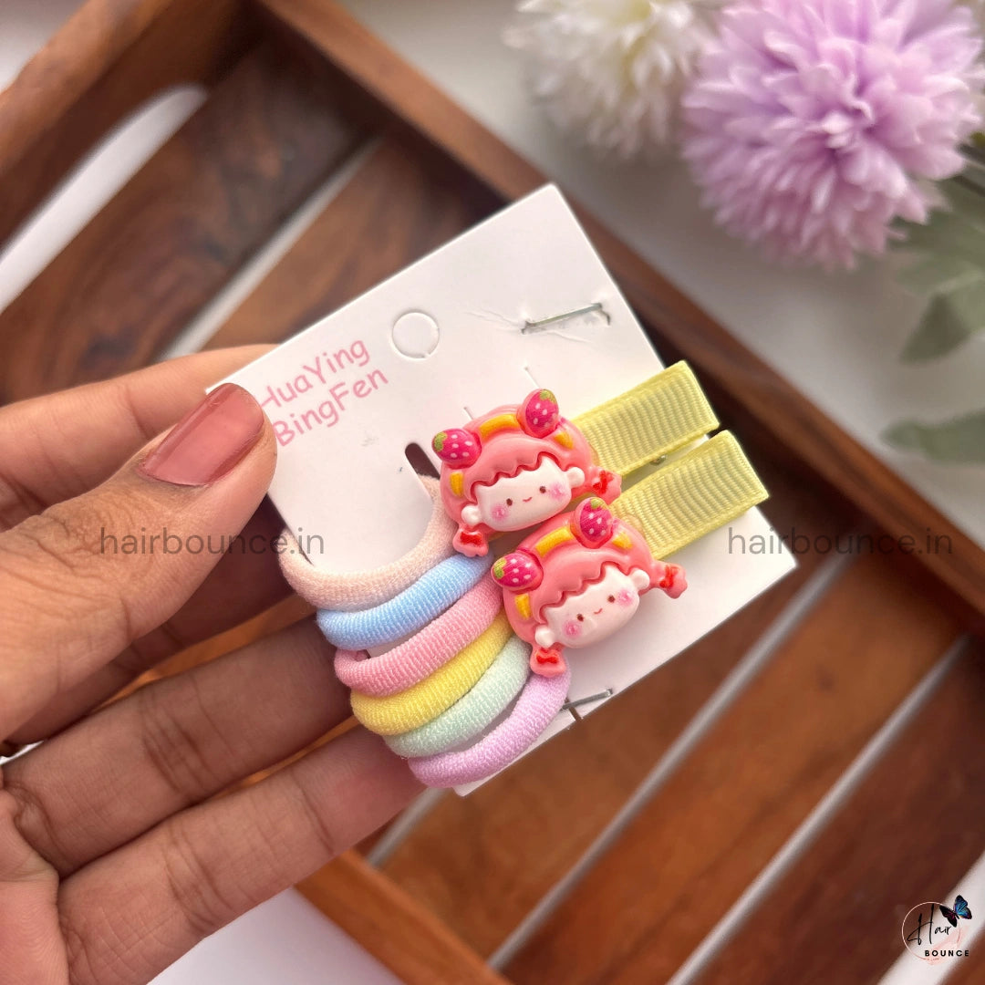Cute Strawberry & Animal Rubber Bands