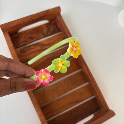 Rainbow Petal Flower Headband