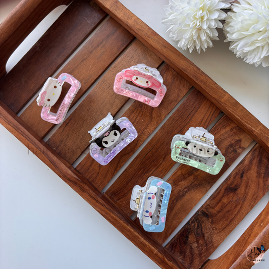 Dreamy Pastel Cartoon Hair Claw – Medium
