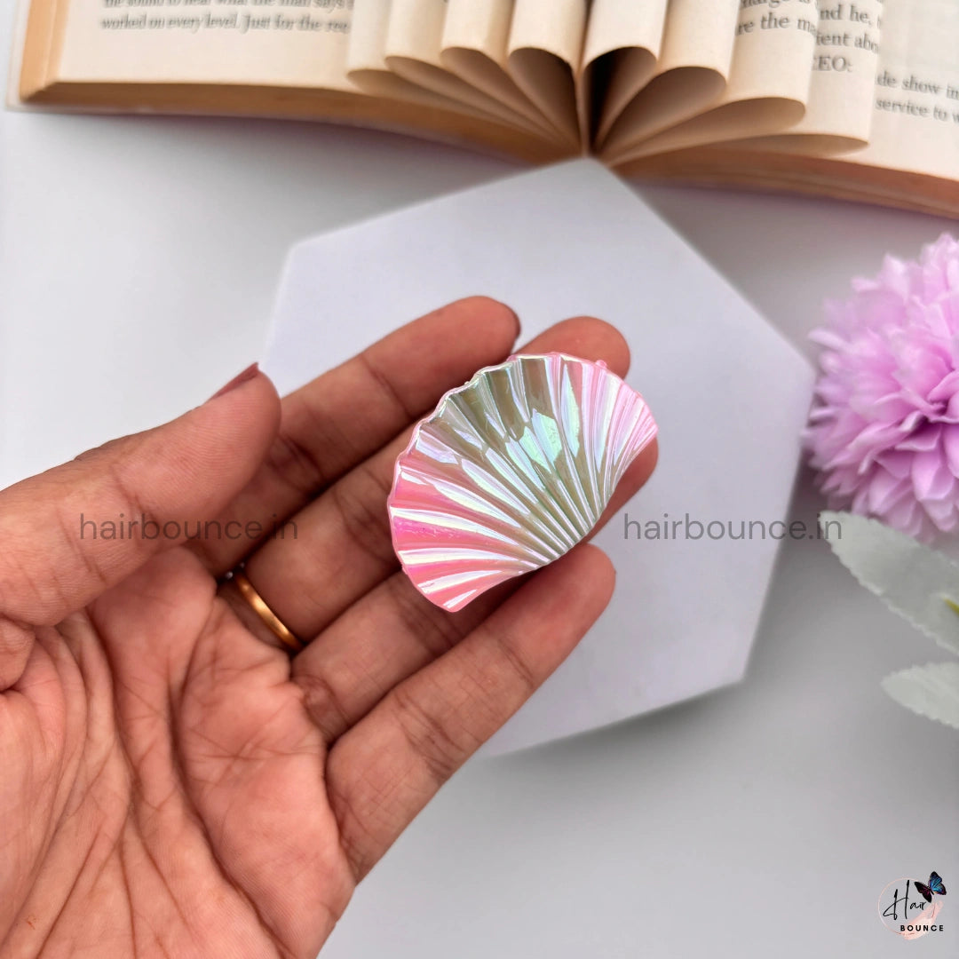 Dual Colour Shinny Shell Hair Claw - Small