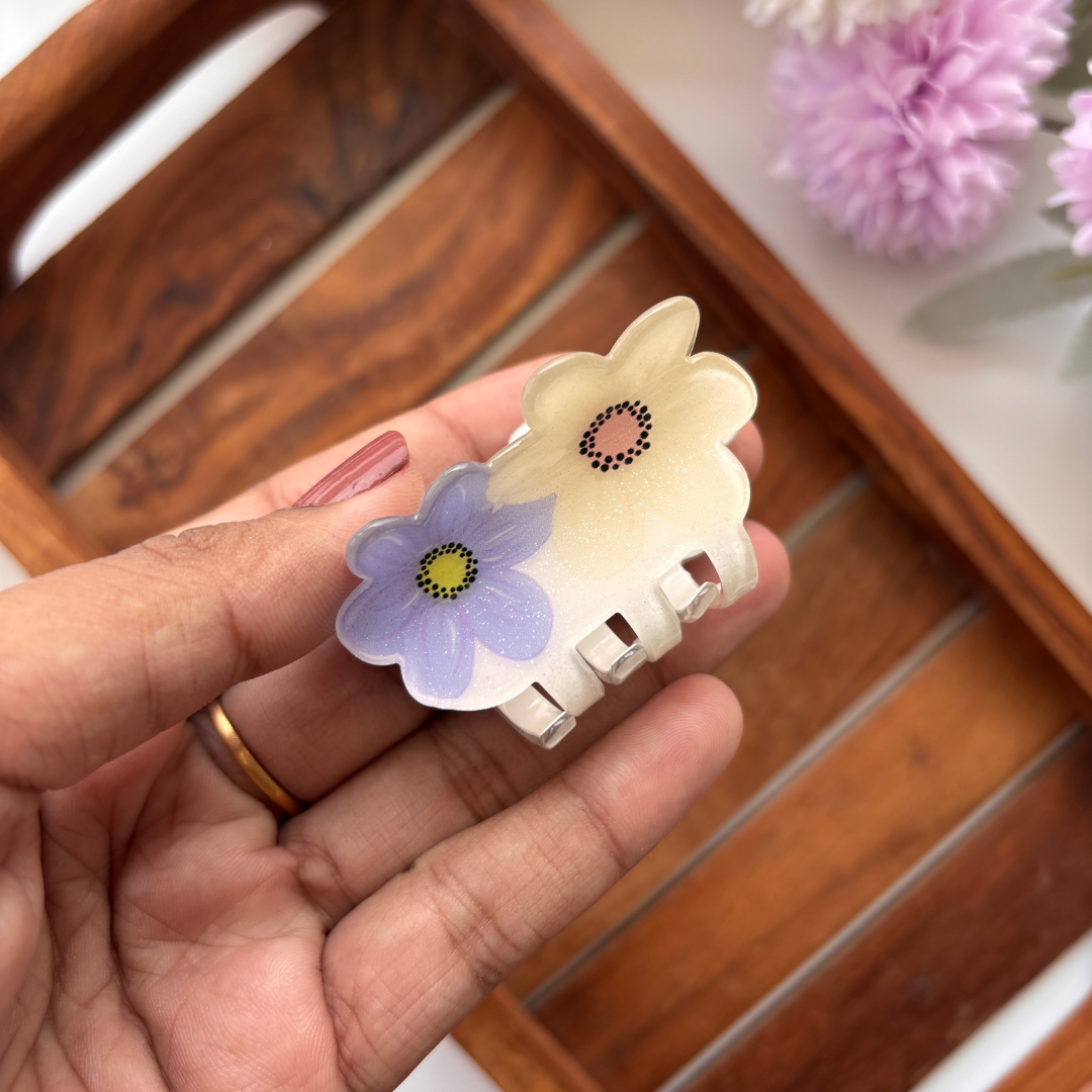 Floral Hair Claw - Medium