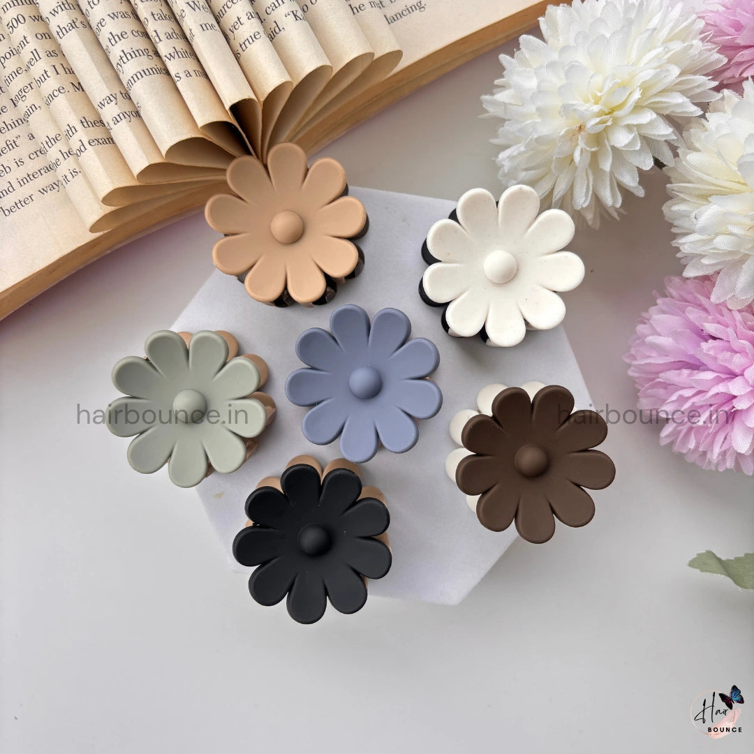 Dual Colour Daisy Flower Hair Claw - Small