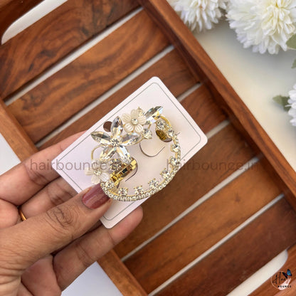 Royal Bloom Crystal Hair Claw