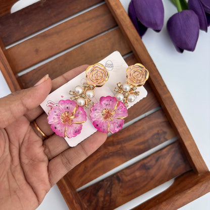 Hibiscus Rose Alligator Clip