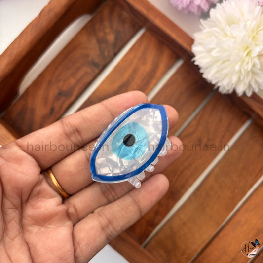 🧿 Mystic Evil Eye Hair Claw – Medium