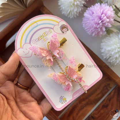 Glitter Flutter Butterfly Hair Clips – Set of 2