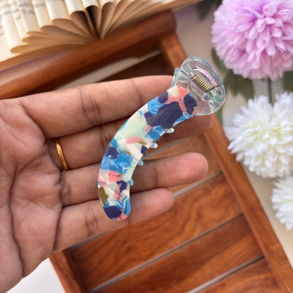 Marble Finish Banana Clip – Medium