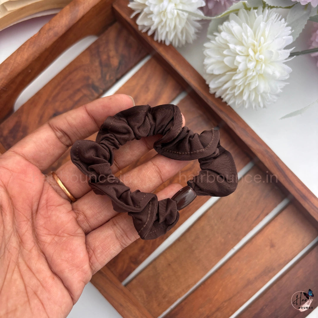 Classic Solid Colour Fabric Hair Scrunchies for Women & Girls