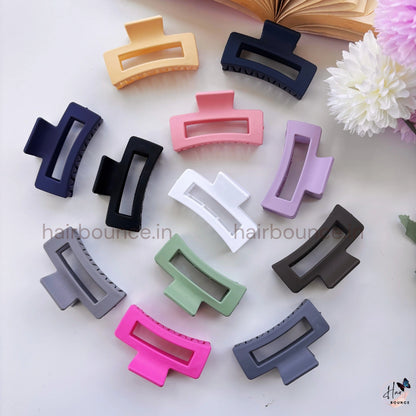 Minimalist Rectangle Hair Claw – Medium