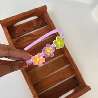 Rainbow Petal Flower Headband
