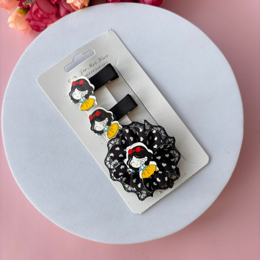 Cute Girl Alligator Clips Set of 3