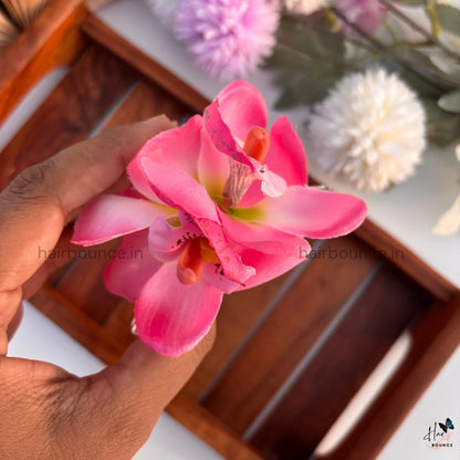 Luxe Petal Orchid Hair Claw - Large