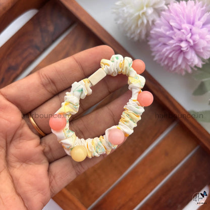 Candy Bead Fabric Scrunchie