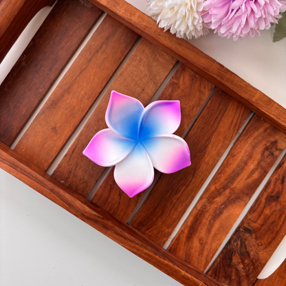 Dual Colour Matte Flower Hair Claw - Large