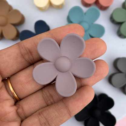 Colourful Dark Shades Flower Hair Claw - Small (Pack of 2 / Assorted)
