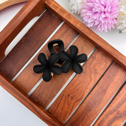 Dual Colour Plumeria Hair Claw - Large