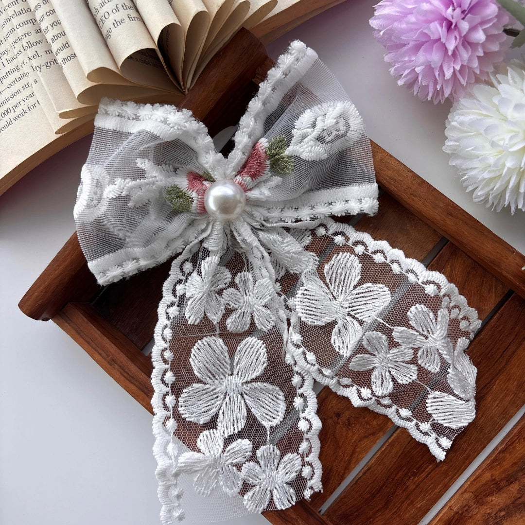 Vintage Blossom Lace Bow - Version 2