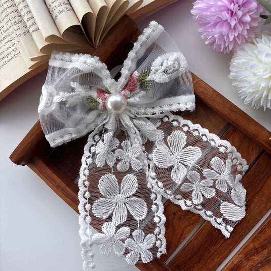 Vintage Blossom Lace Bow - Version 2