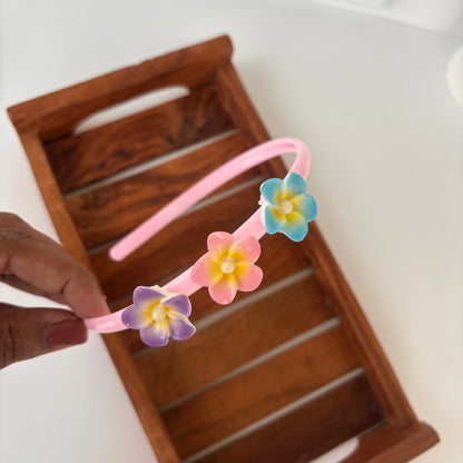 Rainbow Petal Flower Headband