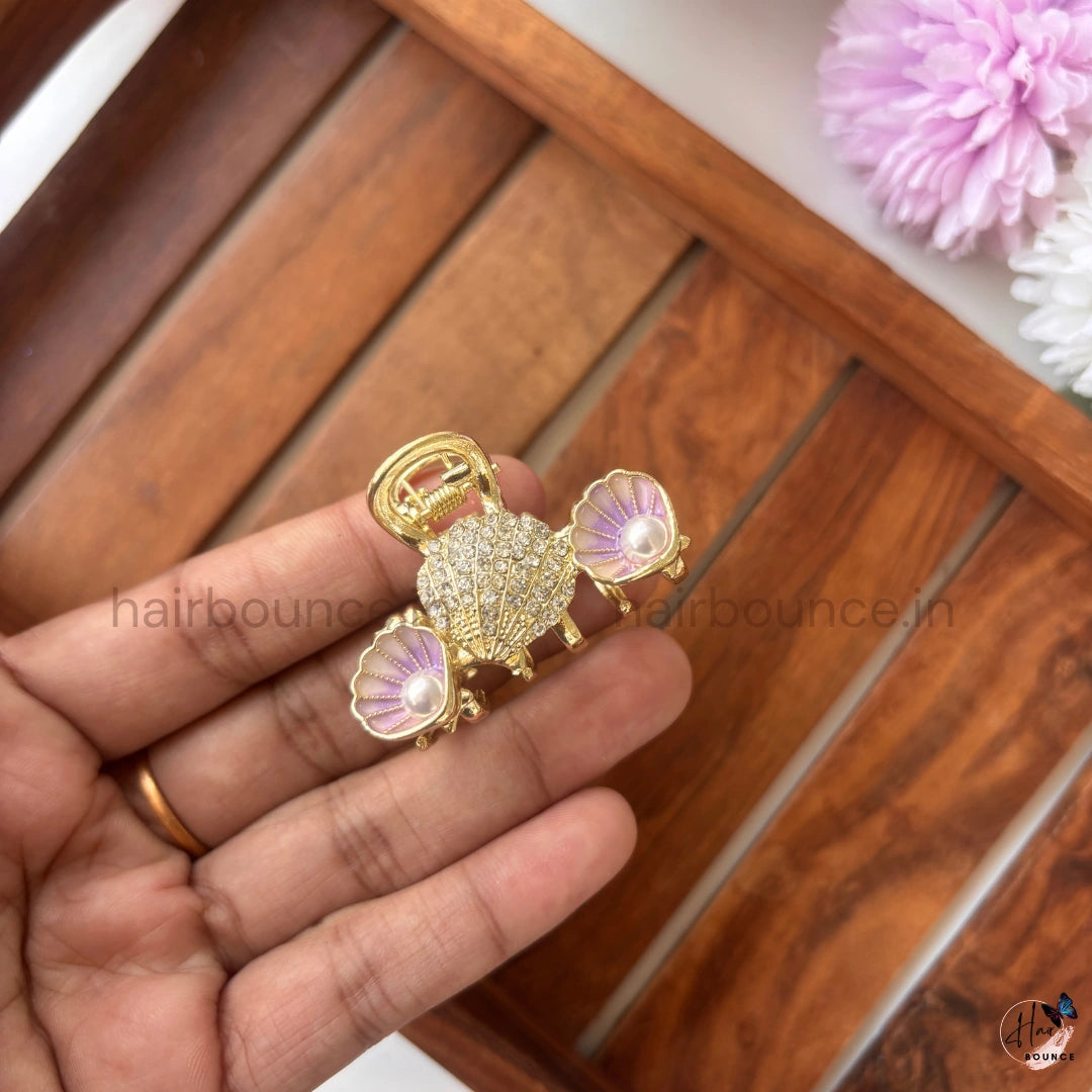 Royal Seashell Pearl Premium Metal Hair Claw – Medium