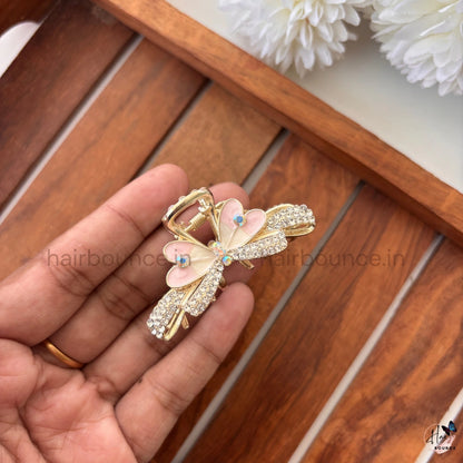 Crystal Petal Butterfly Hair Claw – Medium