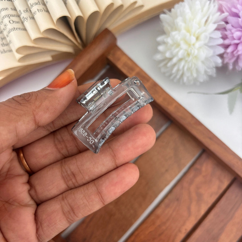 Glossy Rectangle Hair Claw - Small