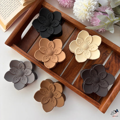 Matte Sakura Blossom Hair Claw – Large