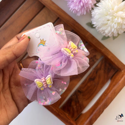 Sheer Pearl Charm Hair Rubber Bands