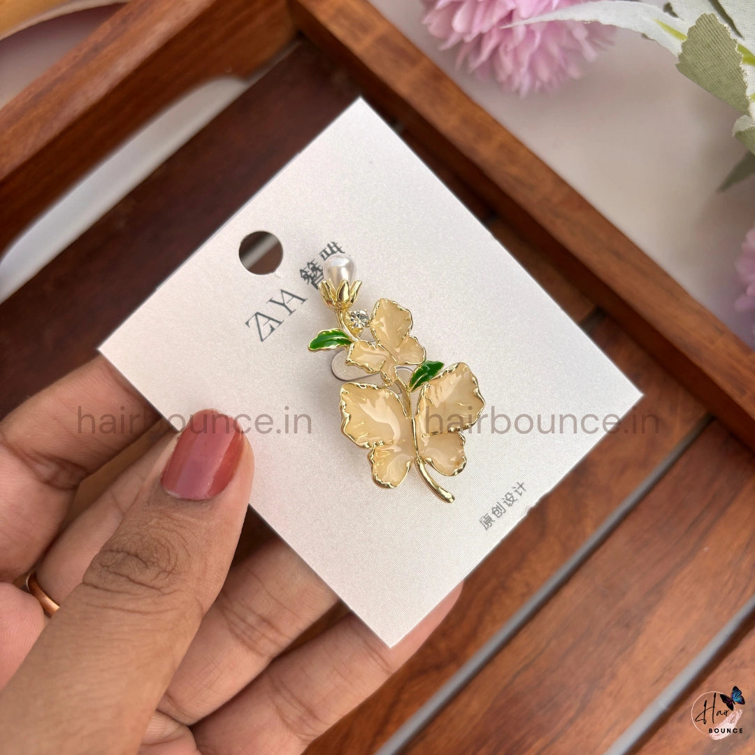 Pearl Butterfly Bloom Brooch