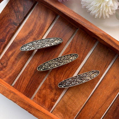 Antique Oval Vine Hair Clip