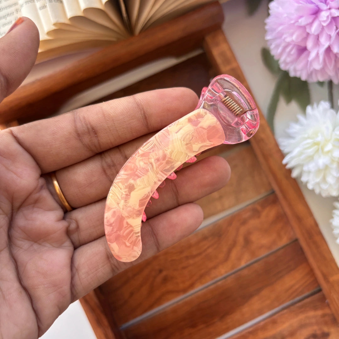 Marble Finish Banana Clip – Medium