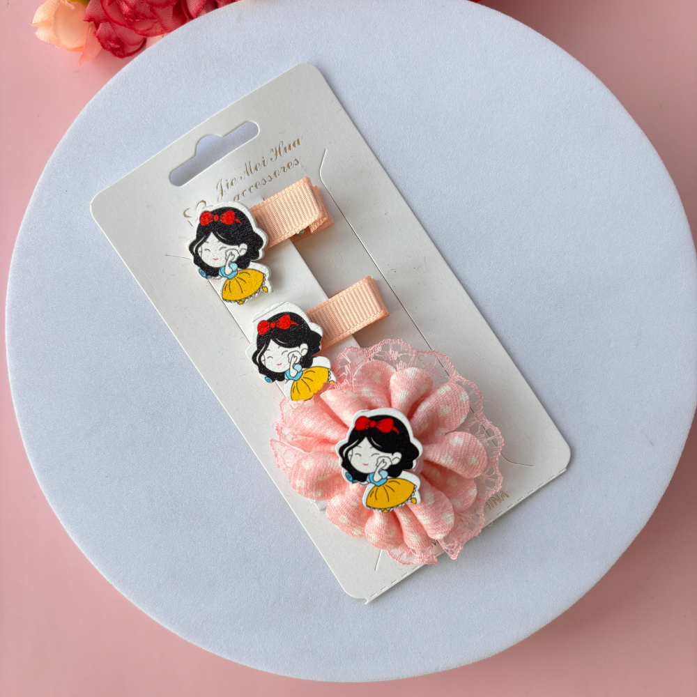 Cute Girl Alligator Clips Set of 3