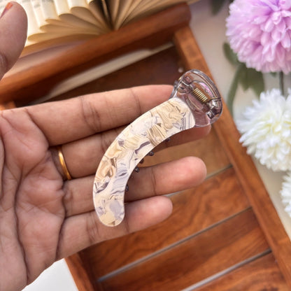 Marble Finish Banana Clip – Medium