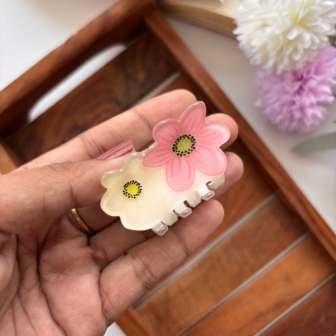 Floral Hair Claw - Medium