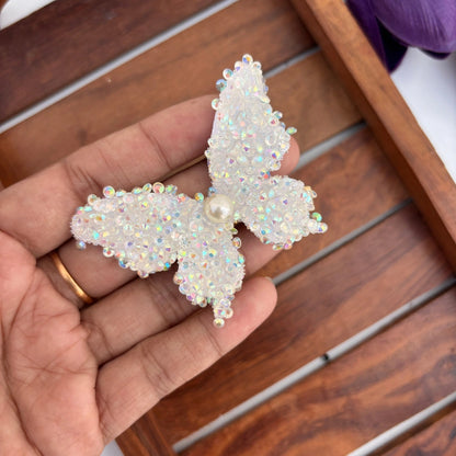 Crystal Butterfly Alligator Clip