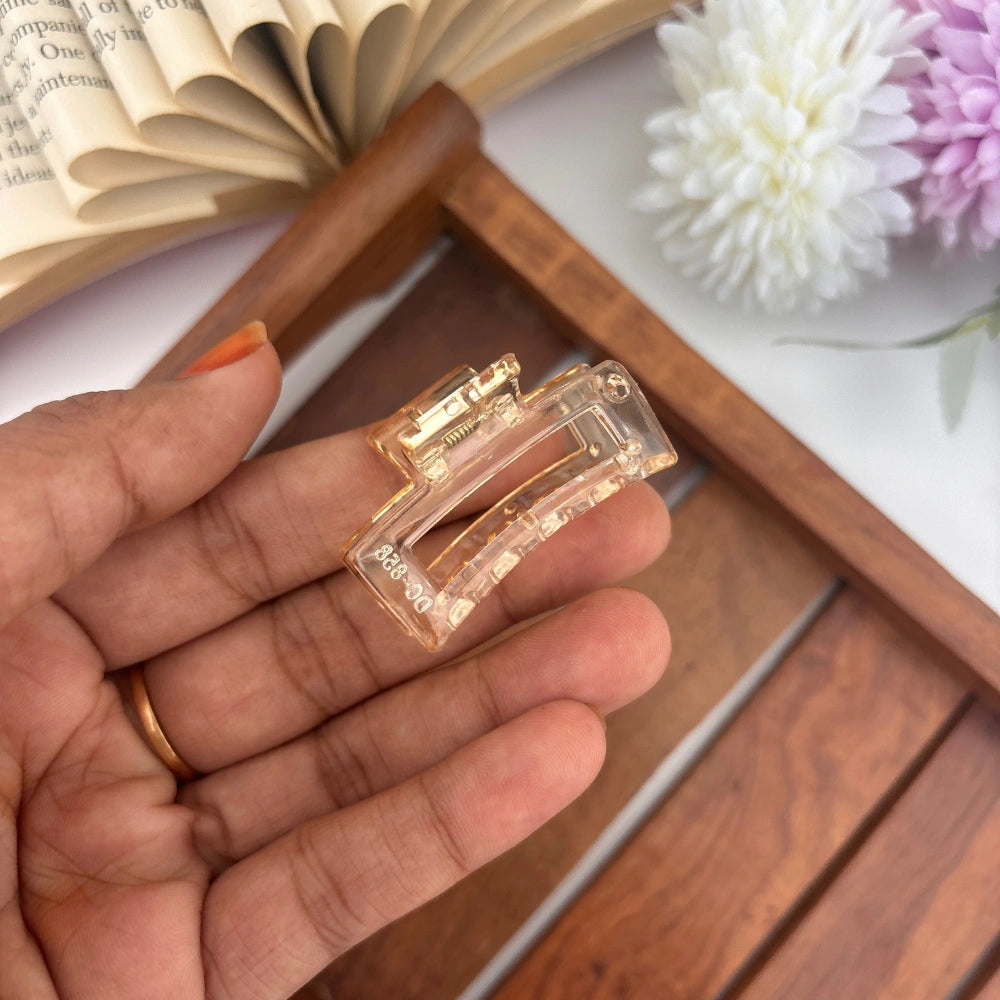 Glossy Rectangle Hair Claw - Small