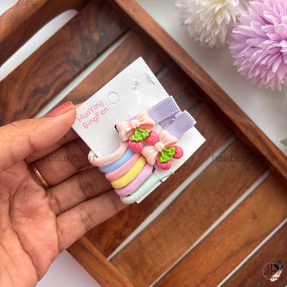 Cute Strawberry & Animal Rubber Bands