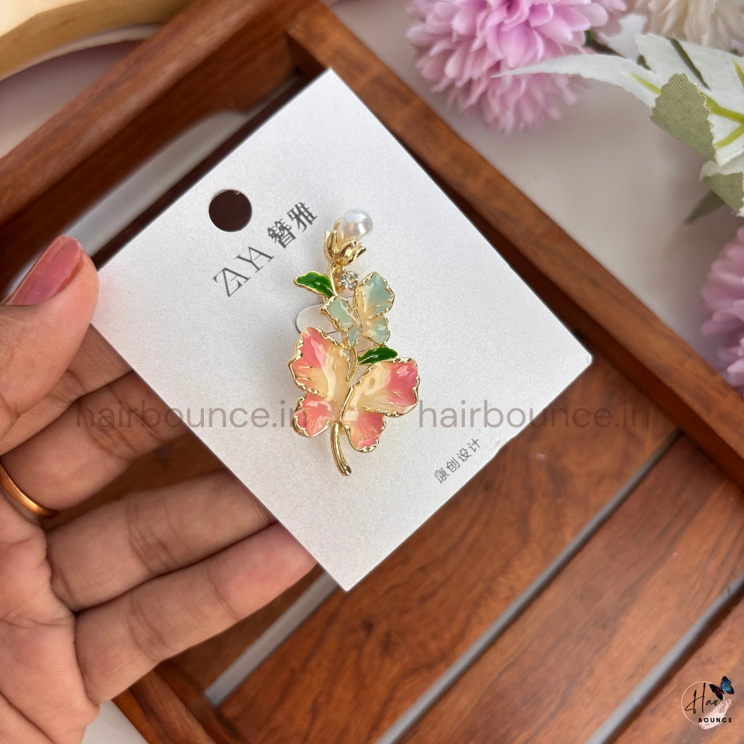 Pearl Butterfly Bloom Brooch