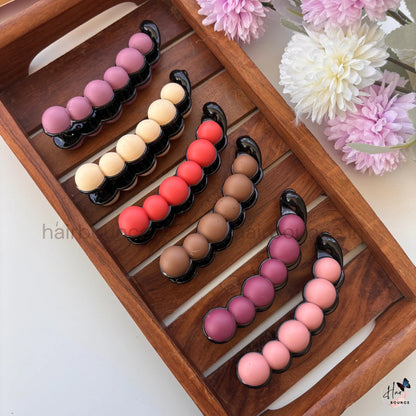 Candy Pop Bubble Banana Clip – Large | Trendy Matte Ball Design Hair Clip for Women & Girls