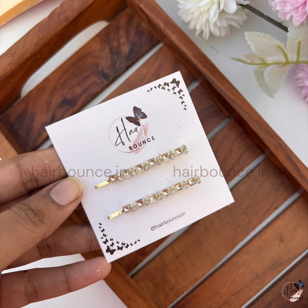 Crystal Designer Hair Pins – Pack of 2