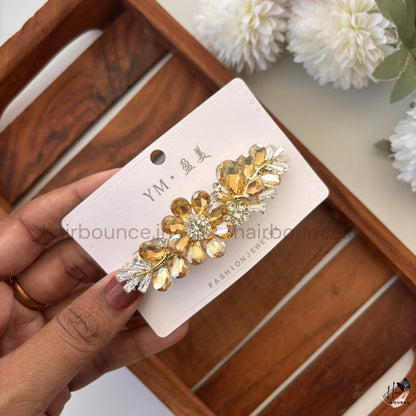 Regal Crystal Bloom Center Hair Clip