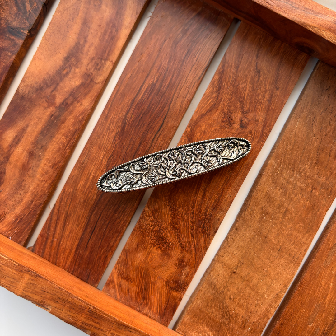 Antique Oval Vine Hair Clip