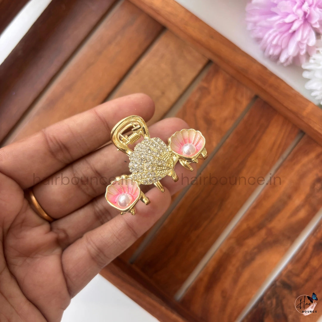 Royal Seashell Pearl Premium Metal Hair Claw – Medium