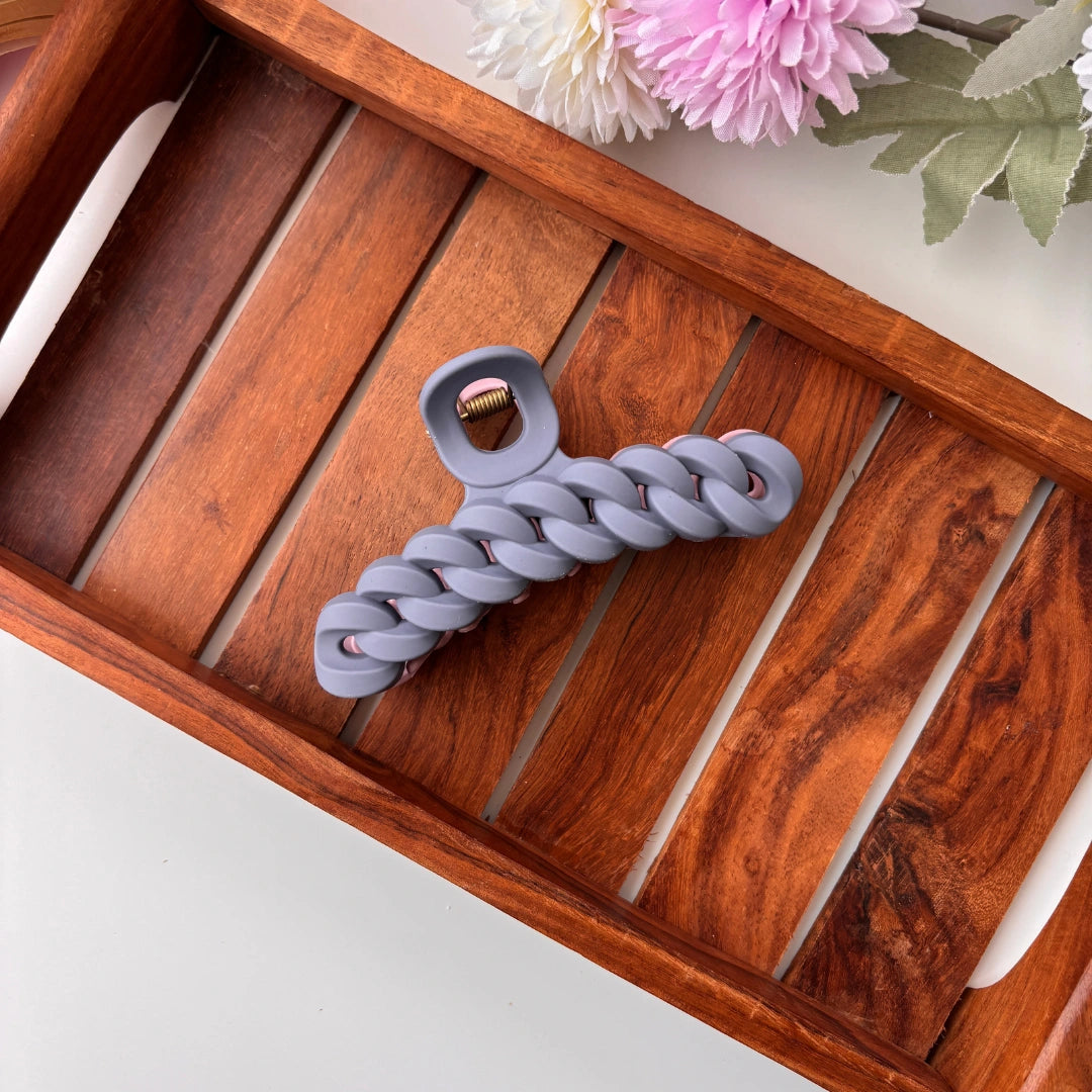 Dual Colour Chain Hair Claw - Large