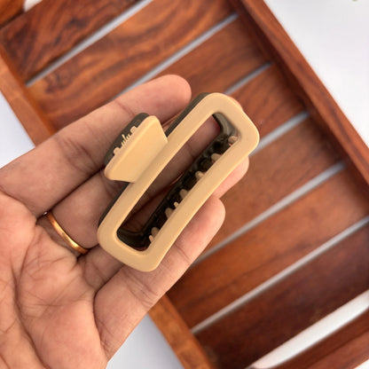 Dual Colour Rectangle Hair Claw - Medium